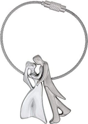 Virom Dancing Prince & Princess Couple Key Ring Metal Keychain for Car,Bike,Home Keys Key Chain