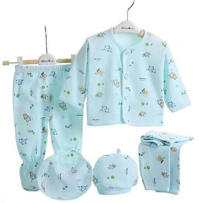 twotogether Baby Boys & Baby Girls Casual T-shirt Bib, Cap, Pyjama(Light blue)