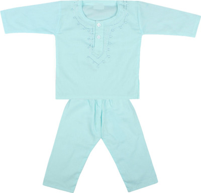 Tiddly Tots Baby Boys Casual Kurta and Pyjama Set(Light Blue Pack of 1)