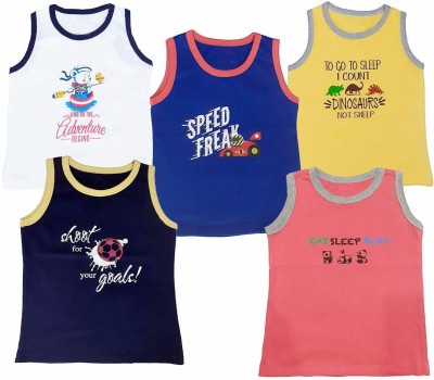 EIO Vest For Baby Boys Cotton(Multicolor, Pack of 5)