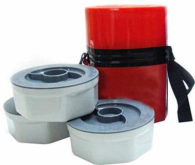 VAGMI H35 - Power Plus MEGA Lunch Box Microwaveable 3 Box 3 Containers Lunch Box(1 L, Thermoware)