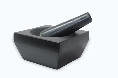 MYNAKSHA Mortar and pestle stone big Stoneware Masher(Pack of 1)