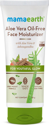Mamaearth Aloe Vera Oil-Free Face Moisturizer for Oily Skin with Aloe Vera & Ashwagandha(80 g)