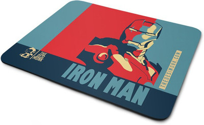 The Desi Monk Ironman Poster Anti Skid Mouse Pad for Laptops and Computers Non Slip Base Mousepad(Black)