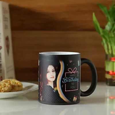 Vidaara Personalised Birthday Special Black Magic Ceramic Coffee Mug(300 ml)