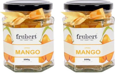 frubert Dried Mango Slice 200 Grams, Dehydrated Mango,Organic Dry Mango Pieces-Pack Of 2 Mango(2 x 100 g)