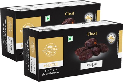 KHARAWALA'S Finest Medjoul Dates Class-1 - Pack of 2 (250grams each) Dates(2 x 250 g)