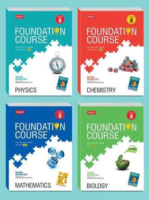 MTG Foundation Course For NTSE-NVS-BOARDS-JEE-NEET-NSO-IMO Olympiad - Class 8 (Physics, Chemistry, Mathematics And Biology), Based On Latest Competency Based Education 2022- Set Of 4 Books Paperback – 17 February 2022(Paperback, MTG Foundation Course team)