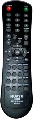 Nij Compatible For HID688 Universal LED TV Remote Control 41 IN 1 Remote Control AKAI Remote Controller(Black)