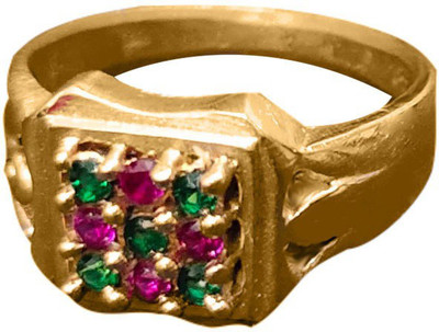 jr fashion Panchaloha (Impon) Men Fancy Stone Bronze Ruby Ring