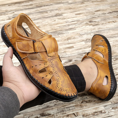 ERIX Men Sandals(Tan , 6)