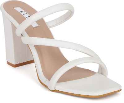 Elle Women Heels(White , 4)