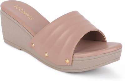 ICONICS Women Wedges(Pink , 6)