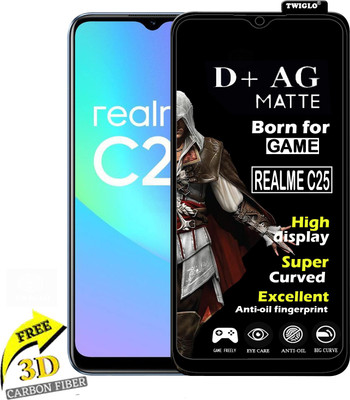 TWIGLO Edge To Edge Tempered Glass for REALME C25(Pack of 1)