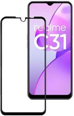VISHZONE Edge To Edge Tempered Glass for Realme C31(Pack of 1)