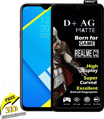 TWIGLO Edge To Edge Tempered Glass for REALME C2(Pack of 1)