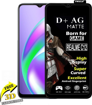 TWIGLO Edge To Edge Tempered Glass for REALME C12(Pack of 1)