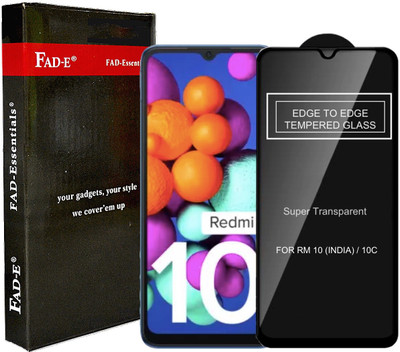 FAD-E Edge To Edge Tempered Glass for REDMI 10, REDMI 10 (6.7 inch)(Pack of 1)