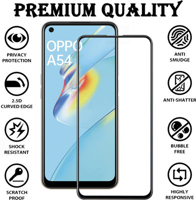 TWIGLO Edge To Edge Tempered Glass for OPPO A54(Pack of 1)