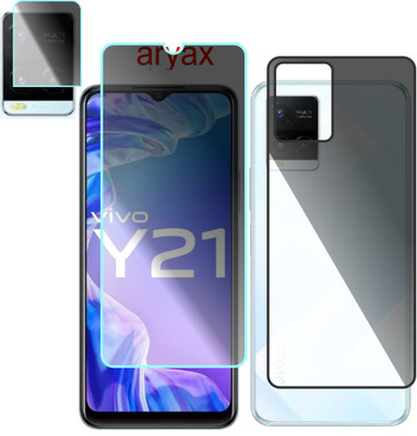 aryax Front and Back Screen Guard for vivo y21(Pack of 3)
