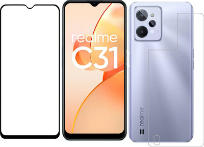 Vatsin Front and Back Tempered Glass for Realme C31(Pack of 2)