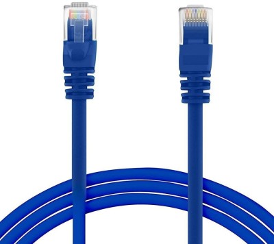 kipek Patch Cable 1.5 m 1.50 Meter CAT5/5E Ethernet Internet Network RJ45 LAN Cable Wire High Speed(Compatible with Computer, Blue, One Cable)