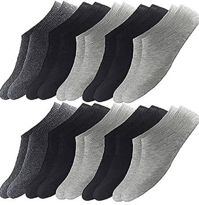 FATON Men Solid Low Cut(Pack of 12)