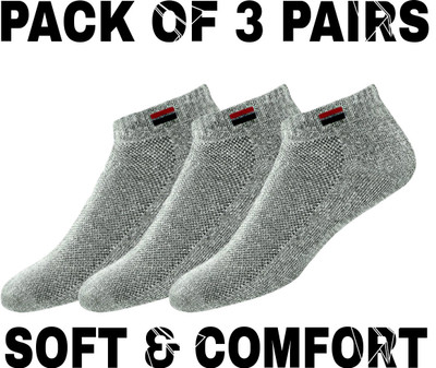 WELLRIGHT Men Solid Ankle Length(Pack of 3)