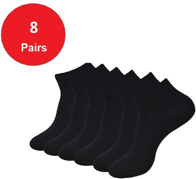 FATON Men Solid Ankle Length(Pack of 8)