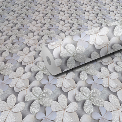 WallDaddy 299.72 cm L-Ring Flower Self Adhesive Sticker(Pack of 1)
