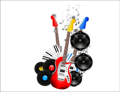 Vijaya enterprises 91 cm Music Speakers Wall Sticker Art Loudspeaker Covering Area [48x81cm] Self Adhesive Sticker(Pack of 1)