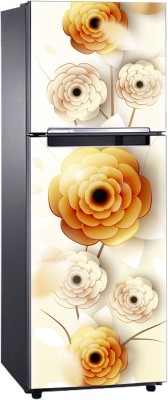 Art Kafe 61 cm Yellow Flowers Fridge Sticker Self Adhesive Sticker(Pack of 1)