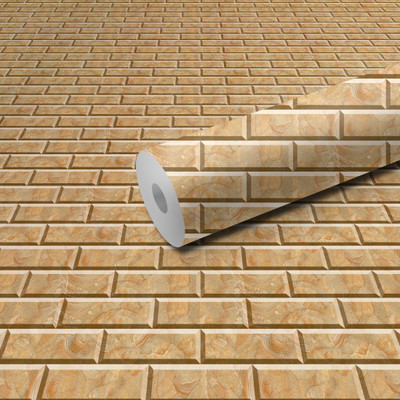 WallDaddy 299.72 cm L-shade brick Self Adhesive Sticker(Pack of 1)