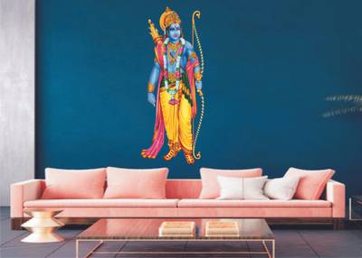 Ocean Decore shree ram wall sticker Medium Self Adhesive Sticker