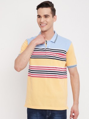 DUKE Striped Men Polo Neck Multicolor T-Shirt