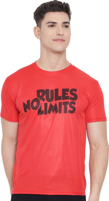 InkTees Typography Men Round Neck Red T-Shirt