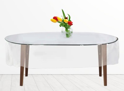 Bluegrass Solid 4 Seater Table Cover(Transparent, PVC)