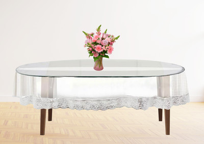Bluegrass PVC 4 Seater Solid Table Cover(Transparent)
