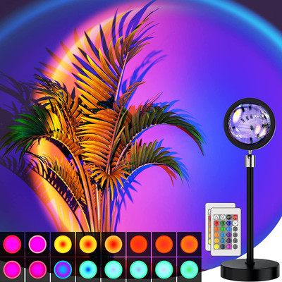 ASTOUND Sunset Lamp Projection Led Night Lamp(14 cm, Black)