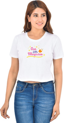 QuaClo Casual Graphic Print Women White Top