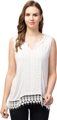 ritika enterprises Casual Embroidered Women White Top