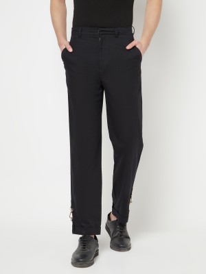 CRIMSOUNE CLUB Slim Fit Men Black Trousers