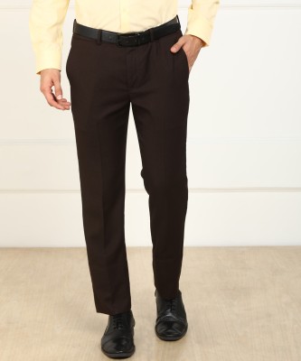 ARROW Premium Slim Fit Men Brown Trousers