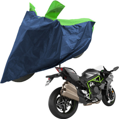 RiderShine Two Wheeler Cover for Kawasaki(Ninja H2, Blue, Green)