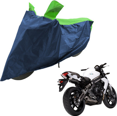 RiderShine Two Wheeler Cover for Kawasaki(ER 6N, Blue, Green)