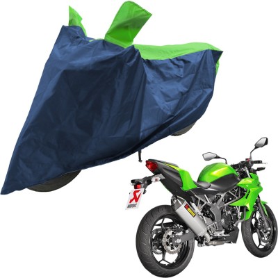 RiderShine Two Wheeler Cover for Kawasaki(Z250, Blue, Green)