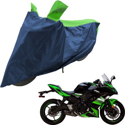RiderShine Two Wheeler Cover for Kawasaki(Ninja 650, Blue, Green)
