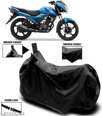 KEDIT Two Wheeler Cover for TVS(Victor, Black)