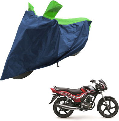 RiderShine Two Wheeler Cover for TVS(Star City Plus, Blue, Green)