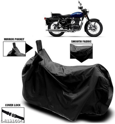 KEDIT Two Wheeler Cover for Royal Enfield(Bullet Electra Twinspark, Black)